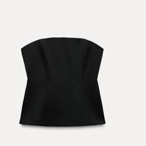 Zara Black Strapless Top